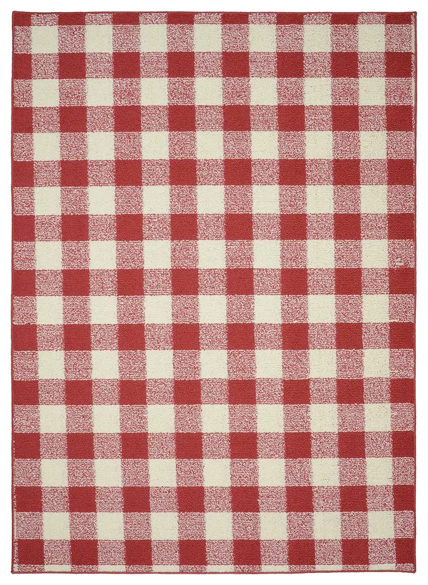 Garland Rug Country Living 7 ft. x 10 ft. Area Rug Chili Red/Ivory, Beige