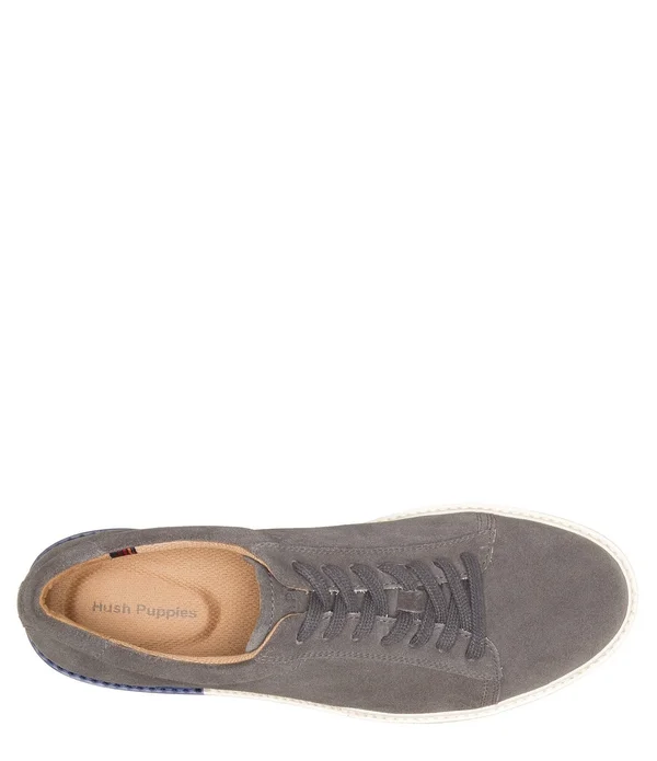 Hush Puppies Men's Heath Sneaker Dark Grey Suede 13