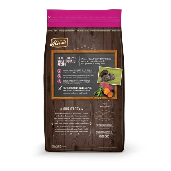 Merrick Turkey & Sweet Potato Recipe Grain Free Dry Dog Food 10 lb