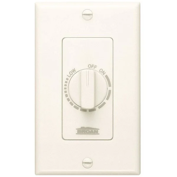 Broan 57V Electronic Variable Speed Control Ivory 3 Amp Capacity 120V Bath Fan