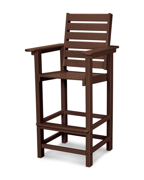 POLYWOOD Captain Bar Chair - Mahogany