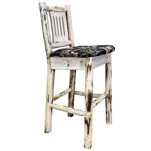 Montana Woodworks Homestead 24 in. Upholstered Counter Stool Buckskin