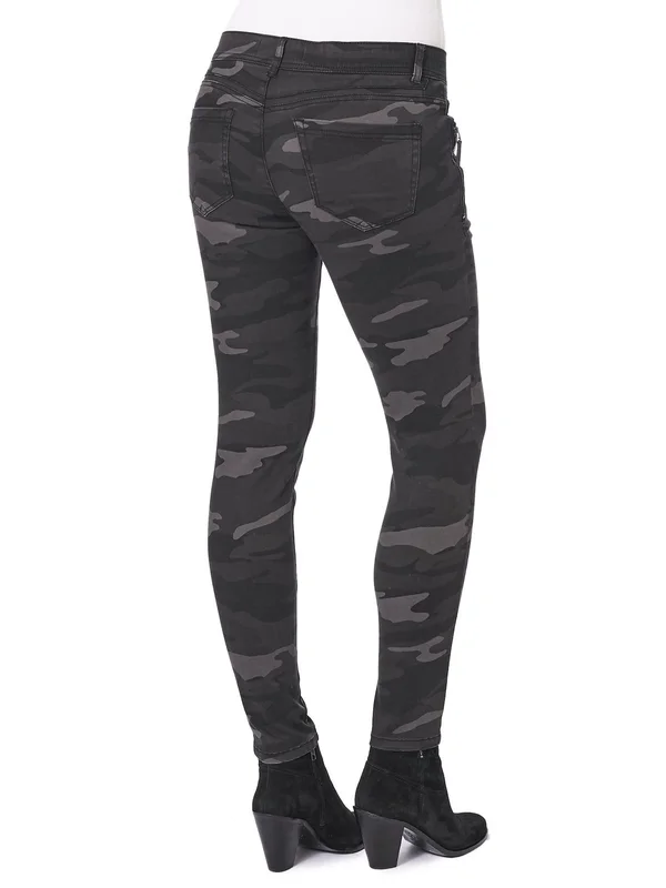 Democracy Women's Stretch Camouflage Absolution Side Zip Jegging Pant 8 - Toffee Camo