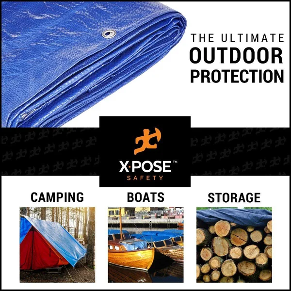 Blue Poly Tarps 10& x 20& - Case of 12