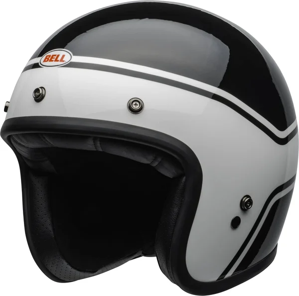 Bell Custom 500 Helmet (Streak Gloss Black/White - Small)