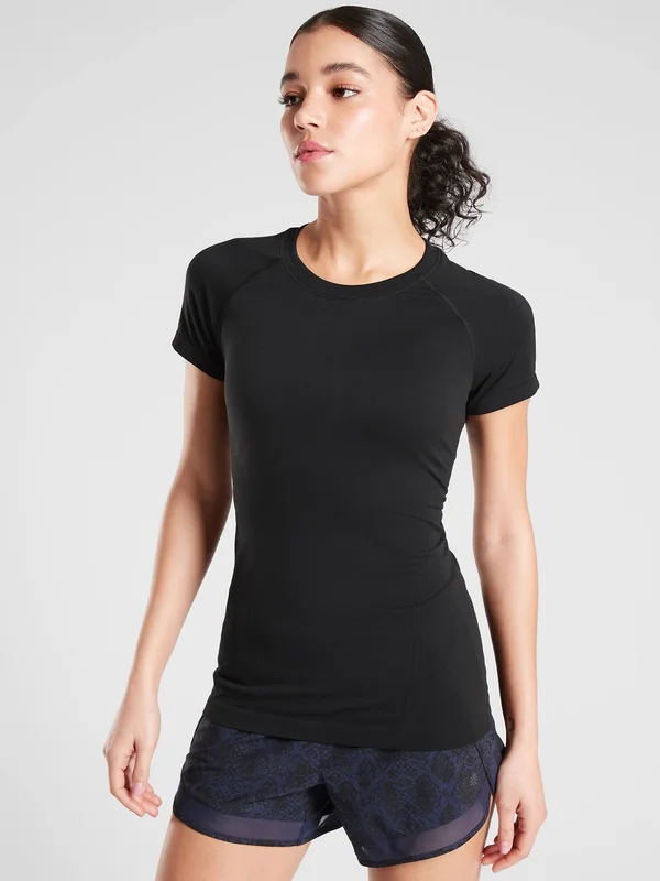 Athleta Women's Momentum Tee Black Size S