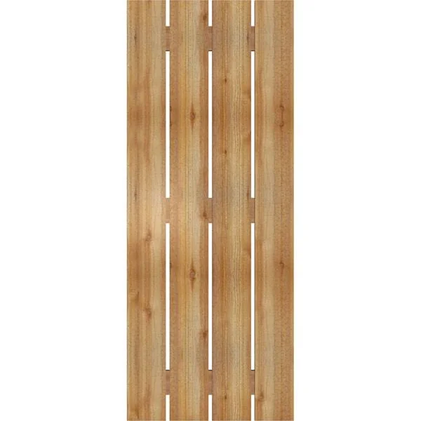 Ekena Millwork RBS06S23X058RWR 23x22W x 58x22H TimberCraft Four 5 3/8x22 Boards Spaced Board-n-Batten Shutters, Rough Sawn Weste