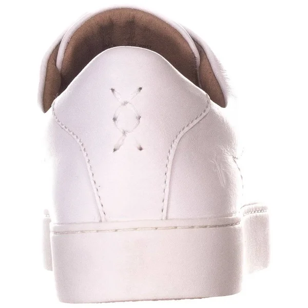 Frye Lena Zip Low Sneakers in White, Women's Size 10