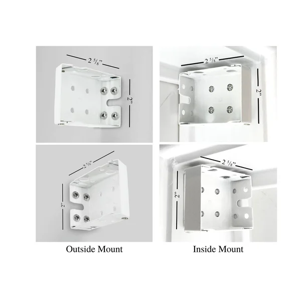 Linen Avenue Custom Cordless Faux Wood Blind White, 49 W x 48 H Outside Mount