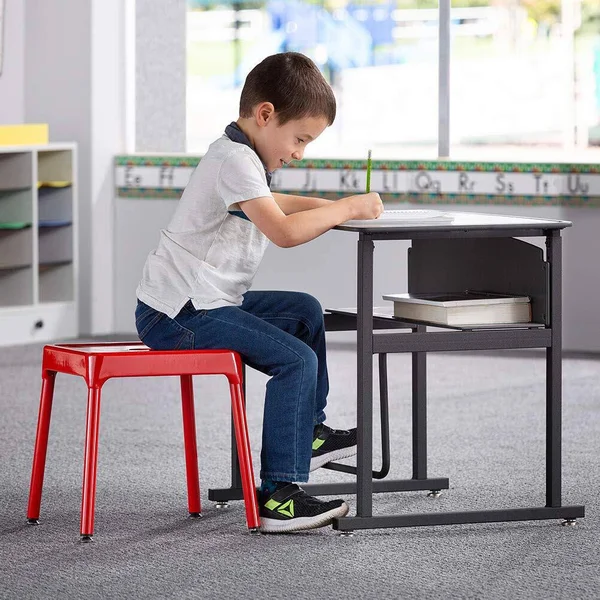 Safco Steel Guest Stool - White