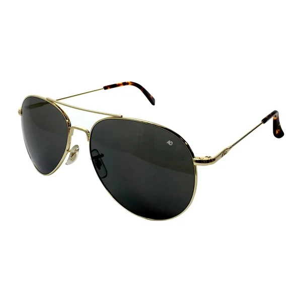 AO Sunglasses Flight Gear General Wire Spatula Gold Frame CC Gray Poly Lens Polarized 52mm