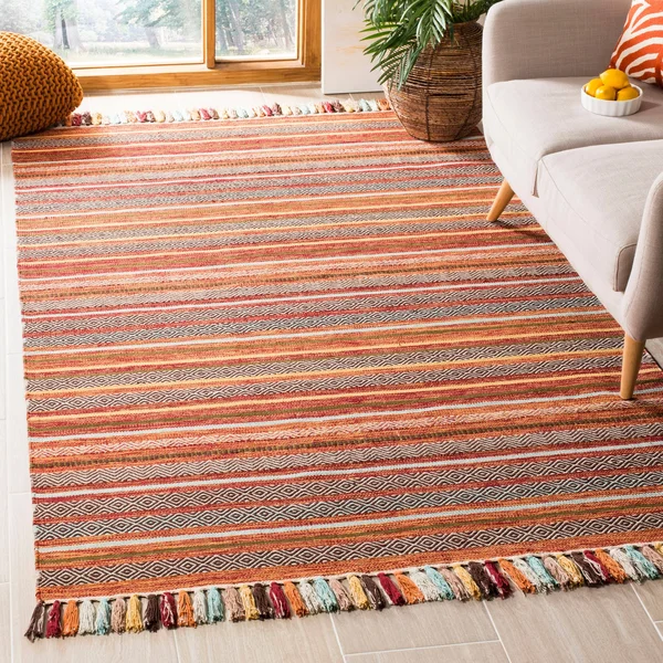 Safavieh Montauk MTK901D Rust - Multi 8& x 10& Area Rug