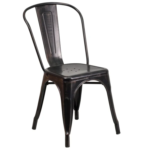 Flash Furniture Metal Stackable Chair - Orange