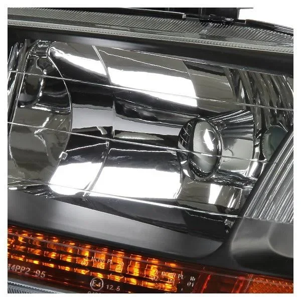 DNA Motoring for 98-02 Honda Accord OE Style Headlight Black Housing Amber Corner Headlamp 99 00 01 Left+Right HL-OH-HA98-BK