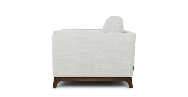 White Armchair, Solid Wood Legs, Article Ceni Modern Furniture