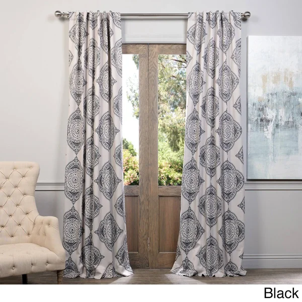 Henna Black Blackout Curtain