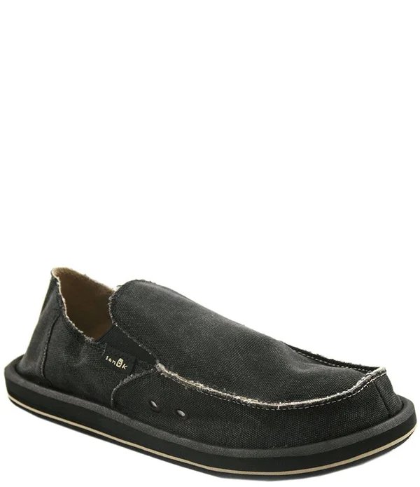 Sanuk Vagabond Canvas Slip-On Shoes - 9M