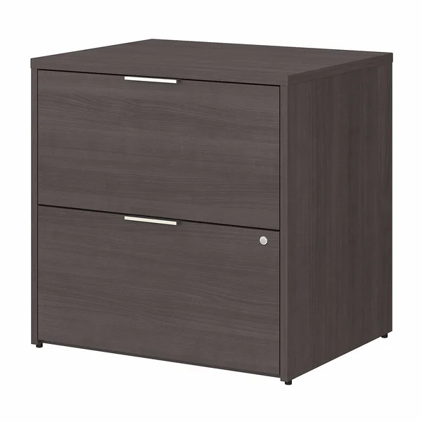 Bush Business Furniture Jamestown 2 Drawer Lateral File Cabinet - Assembled - Storm Gray