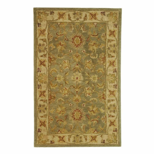 Safavieh AT313A Antiquity Area Rug - Green, Gold: 5-ft x 8-ft