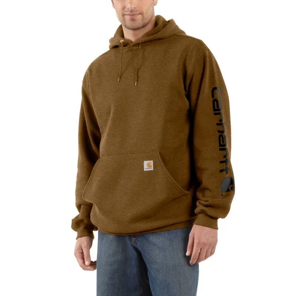 Carhartt Loose Fit Midweight Logo Sleeve Graphic Sweatshirt - Currant Heather