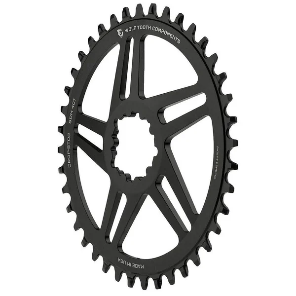 Wolf Tooth Components Drop Stop SRAM Direct Mount Chainring - Boost Black/3mm Offset, 30T