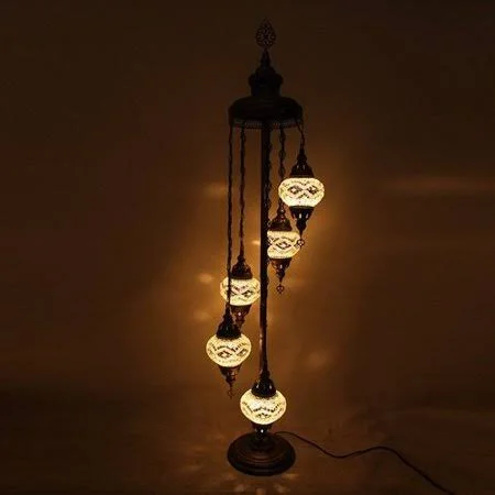 Bloomsbury Market Ellzey 5 Ball 54&& Floor Lamp, White