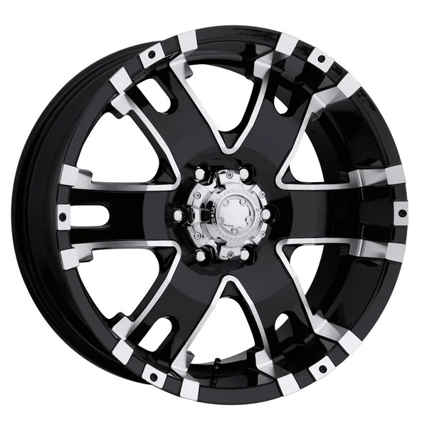 Ultra 2027984B Baron Wheel - 17 x 9 in. Gloss Black
