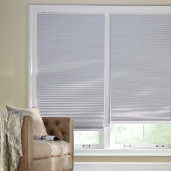 Home Decorators Collection Shadow White Cordless Blackout Cellular Shade - 40.75 in. W x 64 in. L