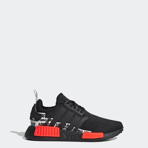 Adidas Originals Boys NMD R1 - Running Shoes Black/White/Red Size 04.0