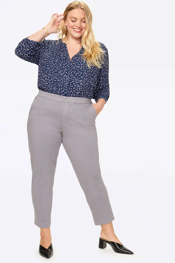 Nydj Women's Everyday Trouser Pants in Plus Size Grey - Size: 20W