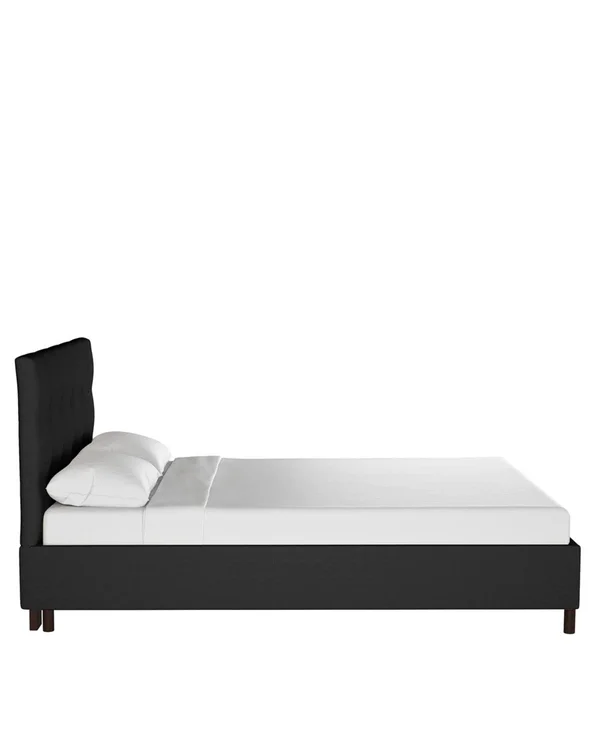 Twin Tufted Platform Bed in Zuma Linen Tan - Project 62