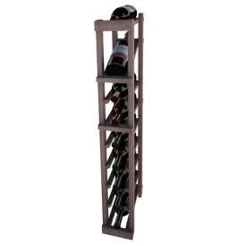 GoVets, Wine cellar Innovations Individual Bottle Wine Rack - 1 Column w/Top Display, 3 ft High - Walnut, Mahogany