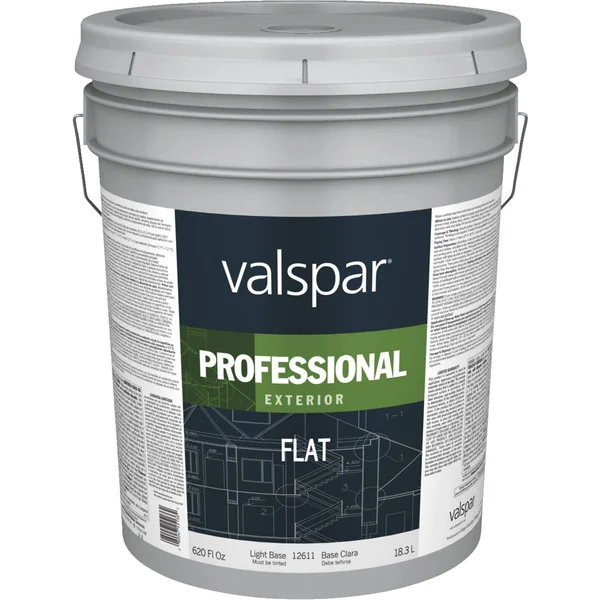 Valspar 045.0012611.008 Professional Exterior Latex Paint Flat - Light Base