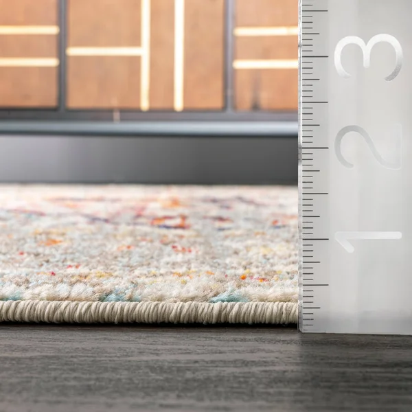nuLOOM Distressed Persian Sarita Sand 9& x 12& Area Rug