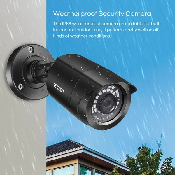 ZOSI HD 8CH 1080p DVR 720p Outdoor Home Surveillance Security Camera System 8 CH
