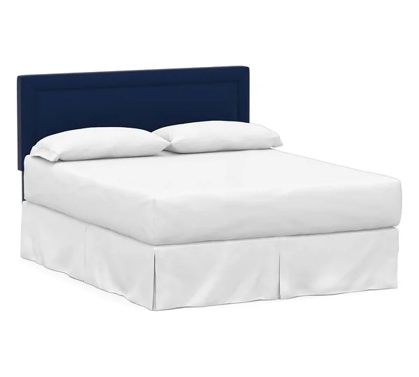 Elliot Square Upholstered Headboard, California King, Performance Everydayvelvet Navy - Furniture - Beds & Headboards - Pott