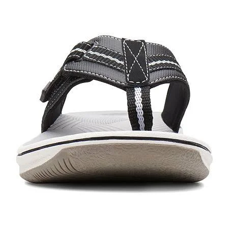 Clarks Womens Brinkley Jazz Flip-Flops - 7 Medium, Black