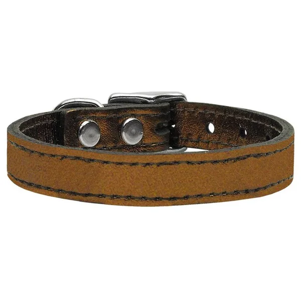 Plain Metallic Leather Bronze 16