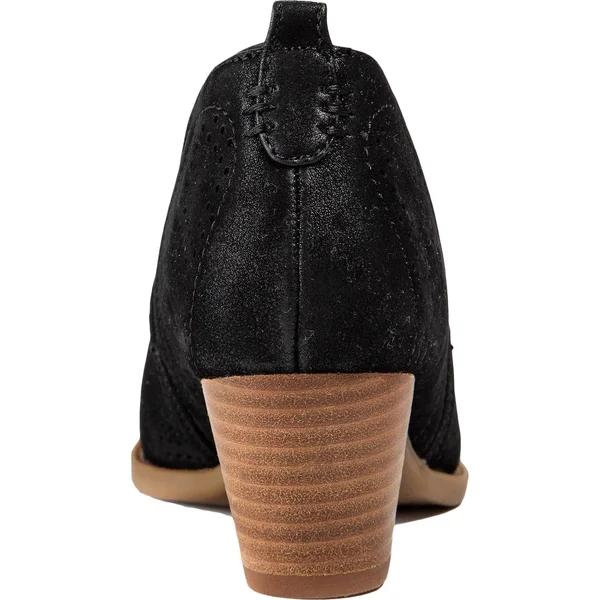 Baretraps Rizzo Womens Suede Block Heel Ankle Boots, Cognac