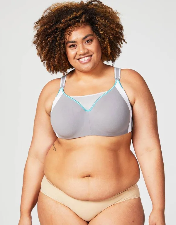 Cake Maternity - 36E - Zest Nursing Sports Bra Grey