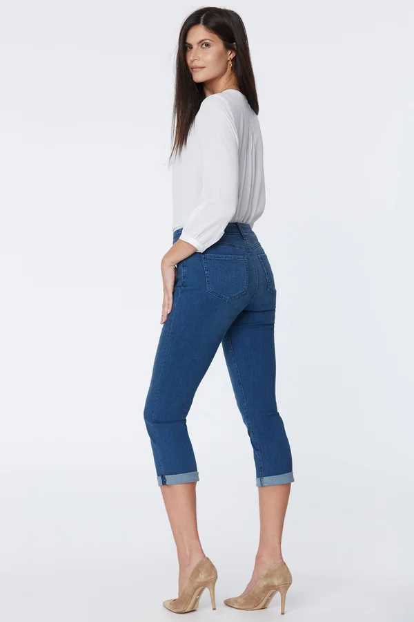 Nydj Chloe Skinny Capri Jeans - Market - Blue - 10