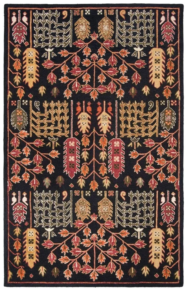 Safavieh Aspen Rug Collection APN522Z - Black - Red - 5& x 8&