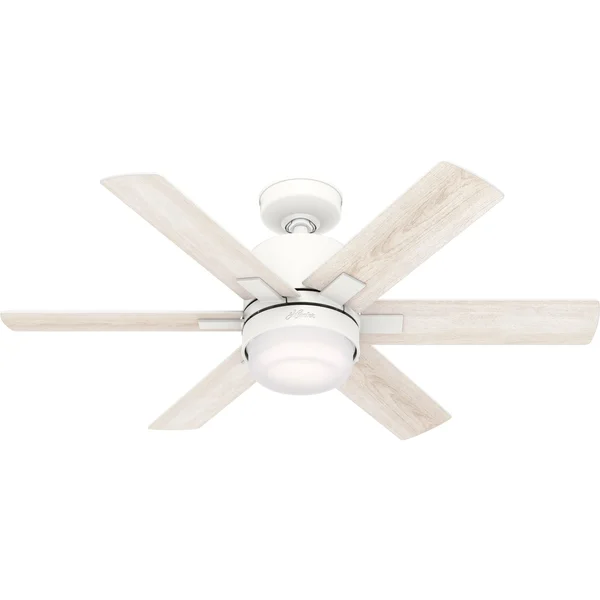 Hunter 50955 Radeon Smart Fan with LED Light 44 inch Ceiling Fan in Matte White
