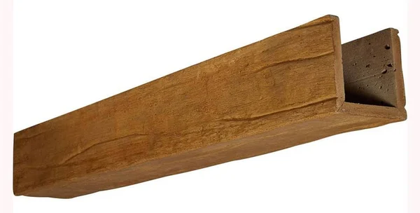 Ekena Millwork BMRW3C0100X100X096PP 10x22W x 10x22H x 8&L 3-Sided (U-beam) Riverwood Endurathane Faux Wood Ceiling Beam, Natural