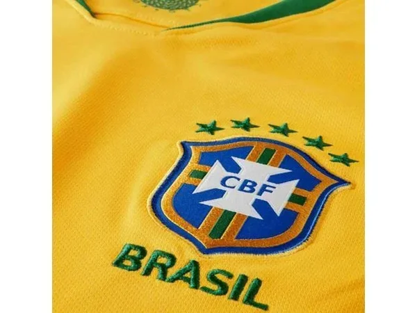 Nike Brazil 2018 Youths Stadium Home SS Shirt Midwest Gold Lucky Green