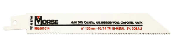 MK Morse RB6501014T50 Bimetal Reciprocating Saw Blade - 6-Inch by .050 10/14TPI, 50-Pack