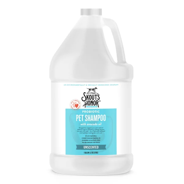 Skout&s Honor Unscented Probiotic Shampoo Gallon - Ryan&s Pet Supplies