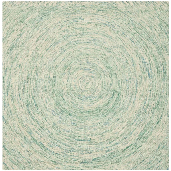 Safavieh 6& x 6& Round Ikat IKT635A Ivory - Blue Rug