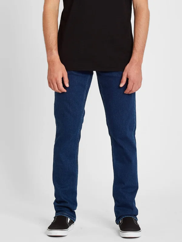 Mens Denim Vorta Slim Fit Jeans in Distilled Easy Enzyme Dark (Ded), 28x30, Volcom