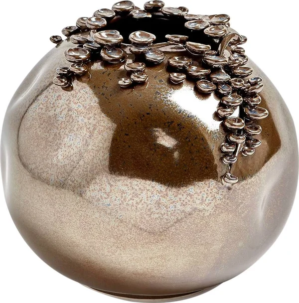 Global Views Cascading Reef Vase-Reactive Bronze - Short